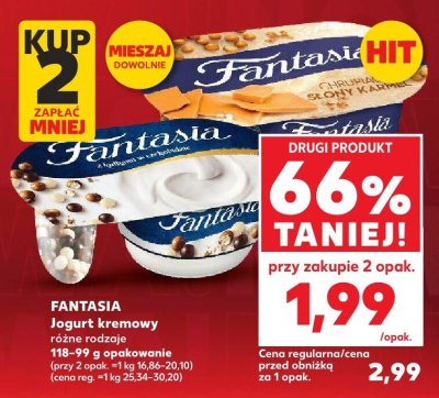Jogurt kremowy Fantasia, różne rodzaje promocja w Kaufland