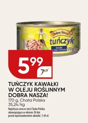 Tuńczyk promocja w Chata Polska