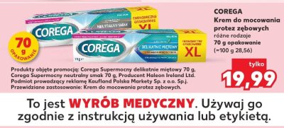 Krem do mocowania protez zębowych różne rodzaje promocja w Kaufland