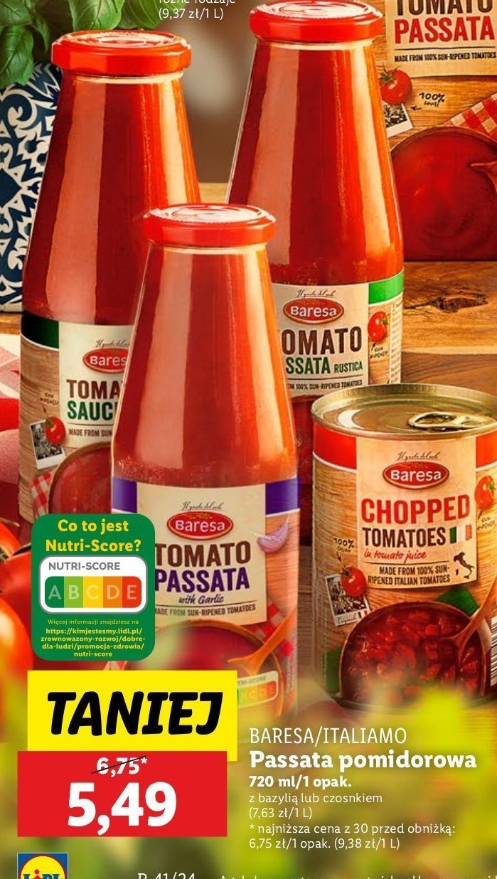 Passata pomidorowa z czosnkiem Baresa promocja