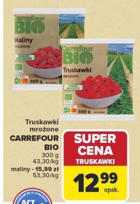 Truskawki mrożone CARREFOUR BIO promocja w Carrefour Market