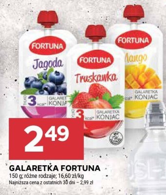 Galaretka Fortuna różne rodzaje promocja w Stokrotka