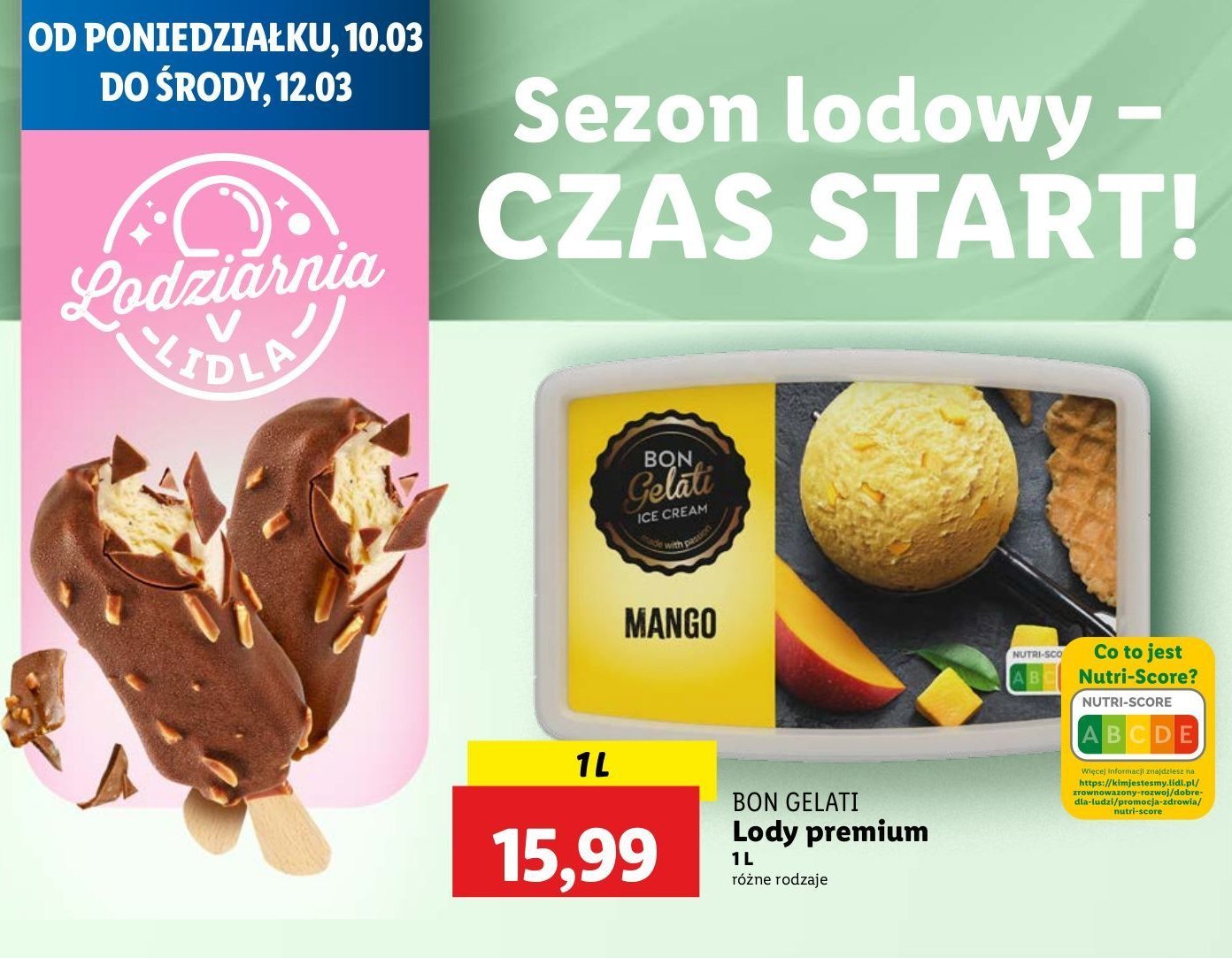 Lody mango BON GELATI promocja w Lidl