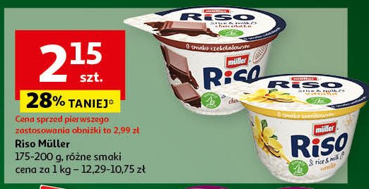 Deser czekoladowy Muller riso promocja w Auchan