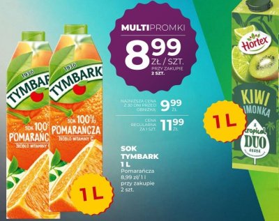 Sok Tymbark Pomarańcza 1 L promocja w Duży Ben