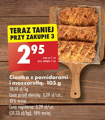 Ciastko z pomidorami i mozzarellą promocja