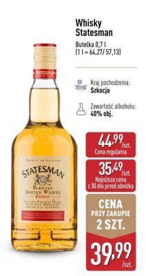 Whisky Statesman promocja w Aldi