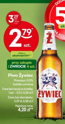 Piwo Żywiec Premium 0,0% butelka zwrotna 0,5l promocja w Żabka