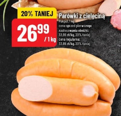 Parówki z cielęciną Polski promocja w POLOmarket