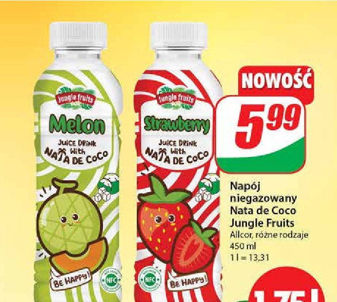 Napój z nata de coco melon Jungle fruits promocja