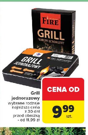 Grill jednorazowy Barbecue fire promocja w Carrefour