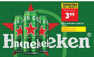 Piwo Heineken 500 ml promocja w Biedronka