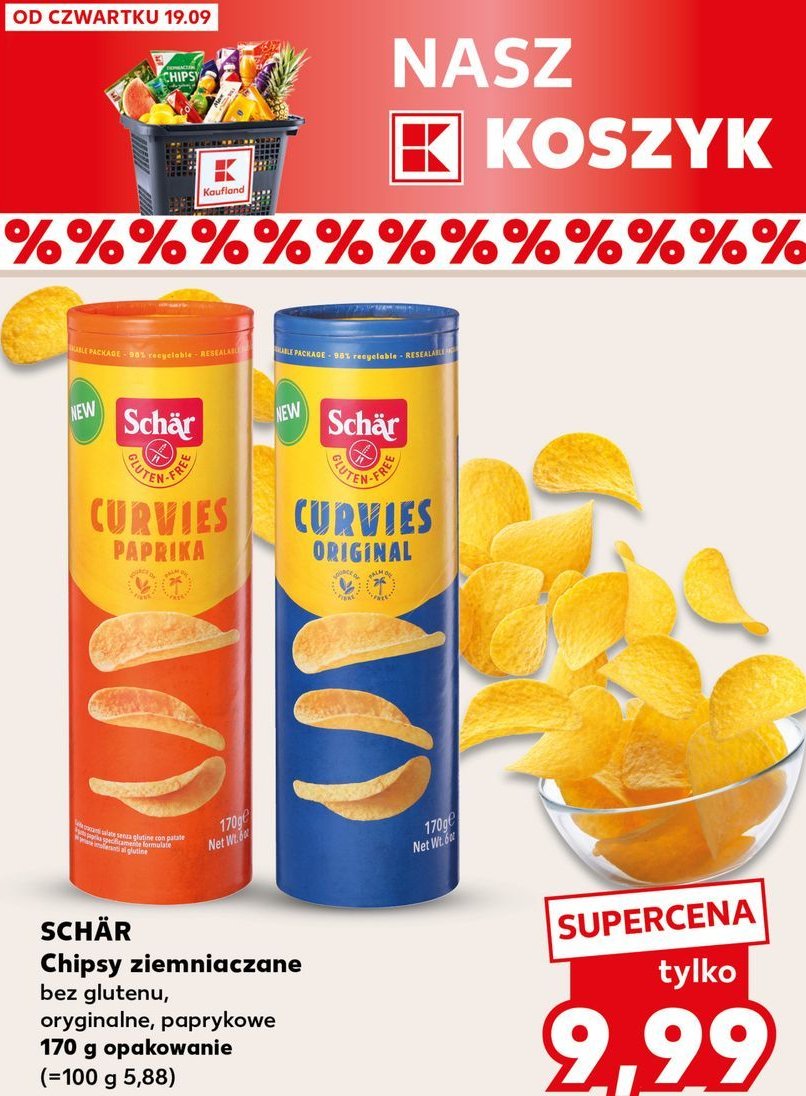 Chipsy ziemniaczane original Schar promocja