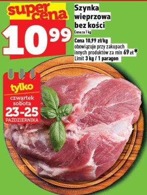 Szynka wieprzowa bez ko艣ci w siatce promocja w TOPAZ
