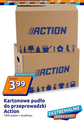 Kartonowe pudło do przeprowadzki Action 48x34x33 cm promocja w Action