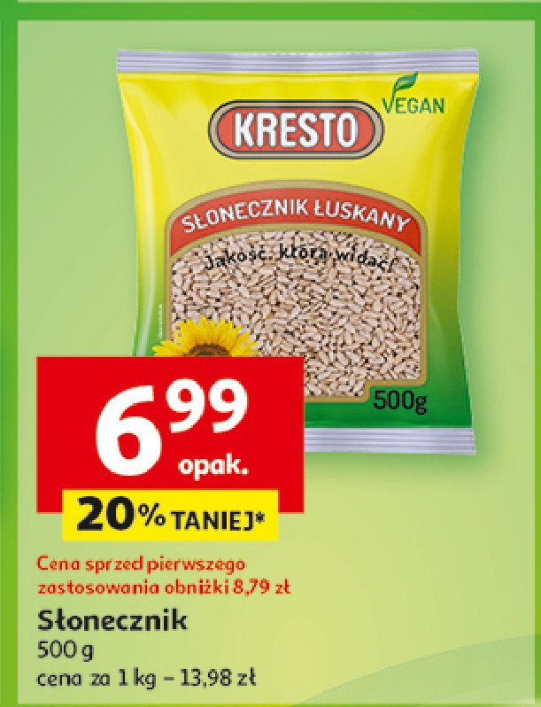 Słonecznik łuskany Kresto promocja