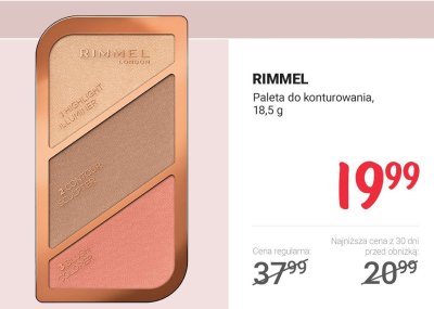Paleta do konturowania Rimmel 18,5 g promocja w Rossmann
