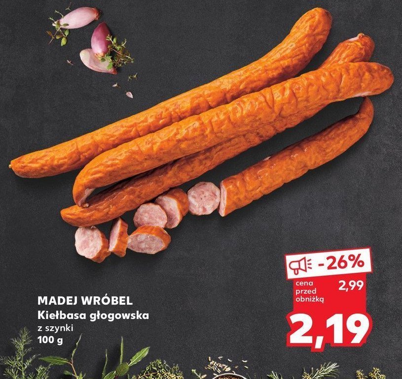 Kiełbasa głogowska Madej & wróbel promocja