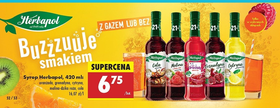 Syrop o smaku oranżady Herbapol promocja w Biedronka
