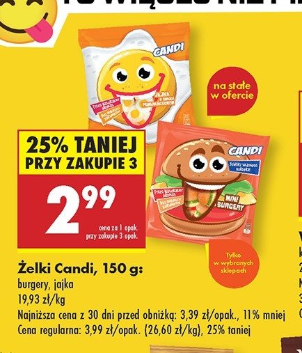 Żelki burgery Candi (biedronka) promocja w Biedronka