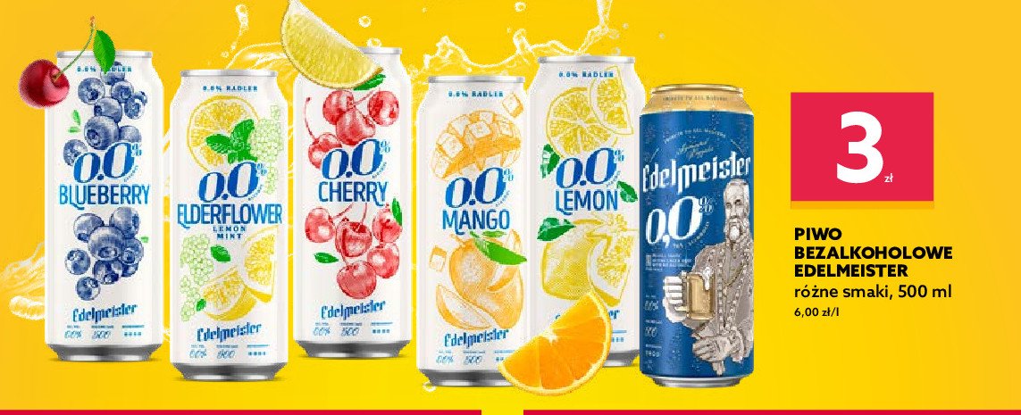 Piwo Edelmeister lemon mint 0.0% promocje