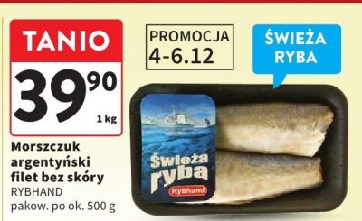 Morszczuk argentyński filet bez skóry RYBHAND promocja w Intermarche