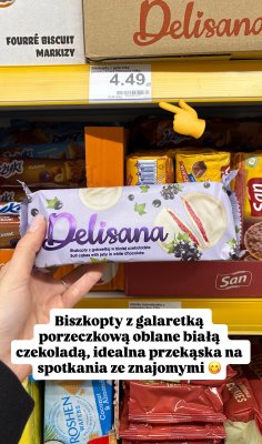 Biszkopty z galaretką porzeczkową  promocja w Dino