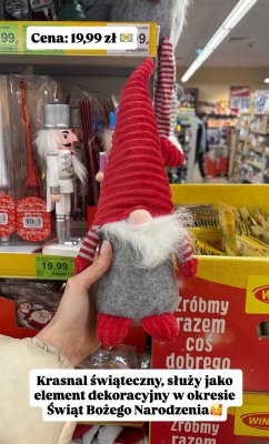 Krasnal świąteczny promocja w Dino