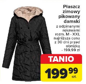 Płaszcz damski zimowy promocja w Carrefour