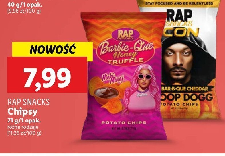 Chipsy cheddar mix Rap snacks promocja