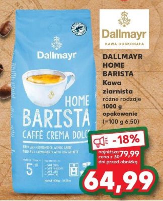 Kawa Dallmayr Home Barista ziarnista różne rodzaje promocja w Kaufland