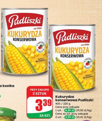 Kukurydza konserwowa Pudliszki promocja w Dino