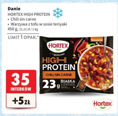 Danie Chili sin carne 450 g Hortex promocja w Intermarche