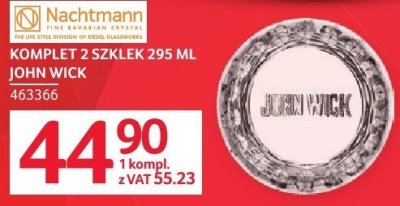 Komplet 2 szklanek 295 ml john wick nachtmann promocja w Selgros