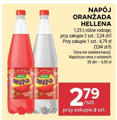 Napój oranzada Hellena promocja w Stokrotka