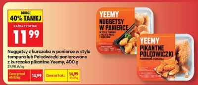 Polędwiczki panierowane z kurczaka pikantne Yeemy, 400 g promocja w Biedronka