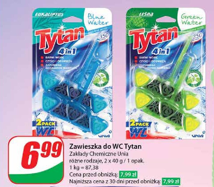 Zawieszka do wc green water Tytan 4in1 promocja