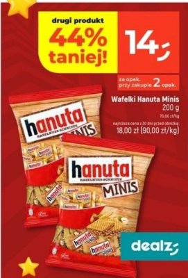 Wafelki Hanuta Minis 200g promocja w Dealz