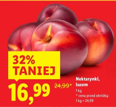 Nektarynki, luzem promocja w Lidl