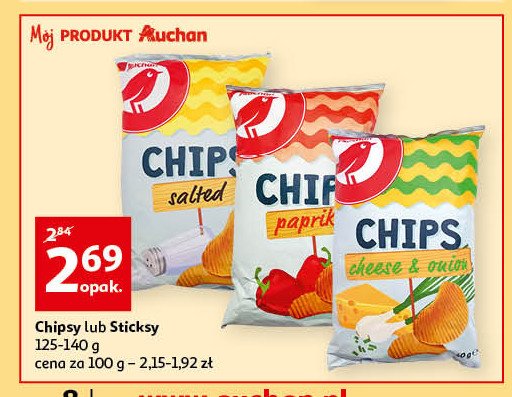 Chipsy papryka Auchan promocja