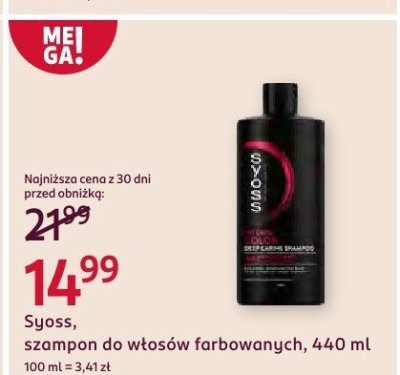 Szampon Syoss do włosów farbowanych, 440 ml promocja w Rossmann