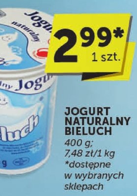Jogurt naturalny Bieluch 400 g promocja w Euro Sklep