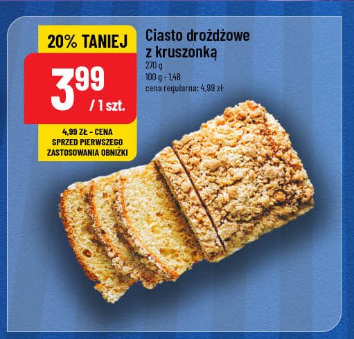 Ciasto drożdżowe z kruszonką promocja w POLOmarket