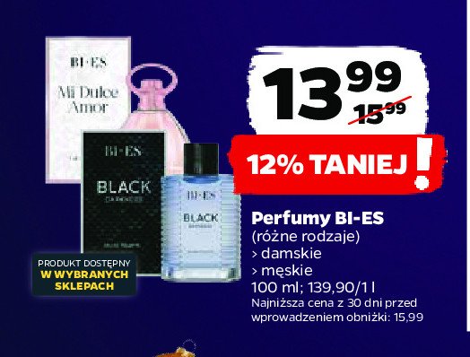 Woda toaletowa BI-ES MAX BLACK EDITION promocja