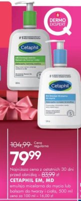 Emulsja micelarną CETAPHIL EM, MD do mycia twarzy lub balsam do twarzy i ciała, 500 ml promocja w Super-Pharm