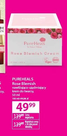 Krem do twarzy nawilżająco-ujędrniający Pureheals rose blemish promocja