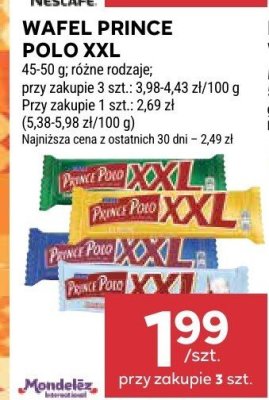 Wafel Prince Polo XXL różne rodzaje promocja w Stokrotka