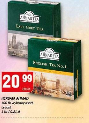 Herbata Ahmad Earl Grey lub English Tea No.1 promocja w Chorten