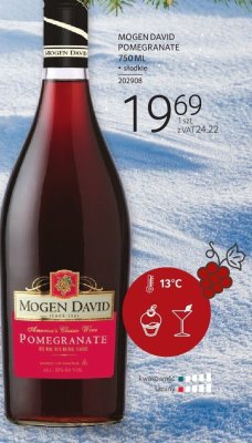 Wino Mogen David Pomegranate promocja w Selgros