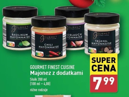 Majonez z cebulką Gourmet finest cuisine promocja w Aldi